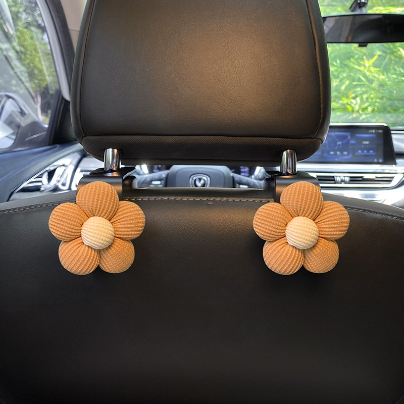 Gancho de coche lindo creativo Gancho de coche multifuncional flor pequeña asiento de coche almacenamiento trasero suministros de coche