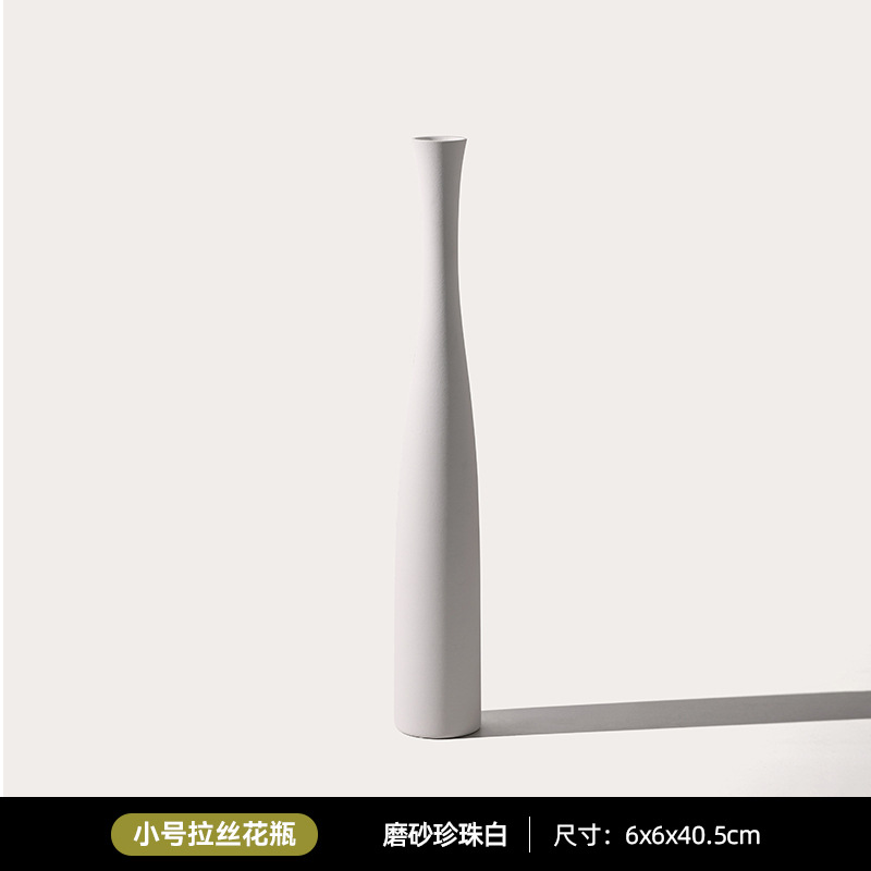Beihanmei Jingdezhen jarrón de cerámica cepillado hecho a mano retro wabi-ji sala de estar del hogar decoración de Morandi