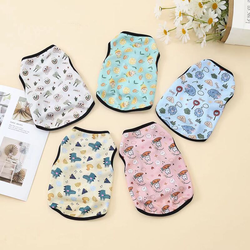 Dog spring and summer vest sports style teddy bear Bomei small puppy pet cat summer thin sun protection clothing