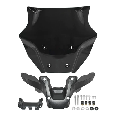 Motorcycle Front Windshield Windscreen – Motorcycle front windshield - smoked-black-style-ii