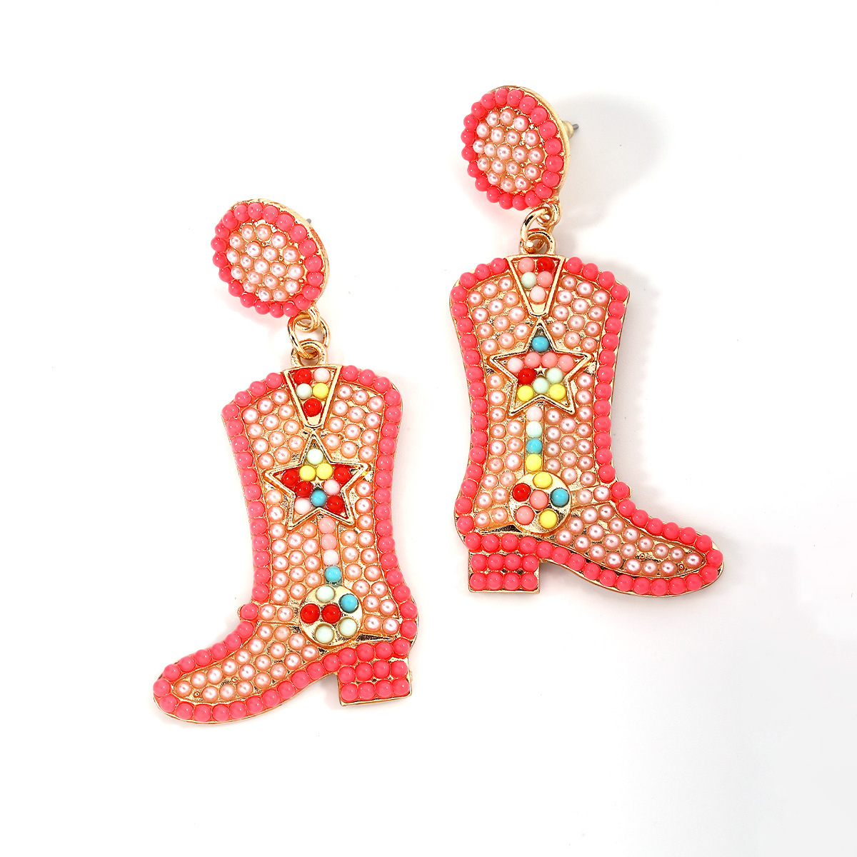 Fashion Boots Alloy Plating Beads Womenu0027S Drop Earrings 1 Pair