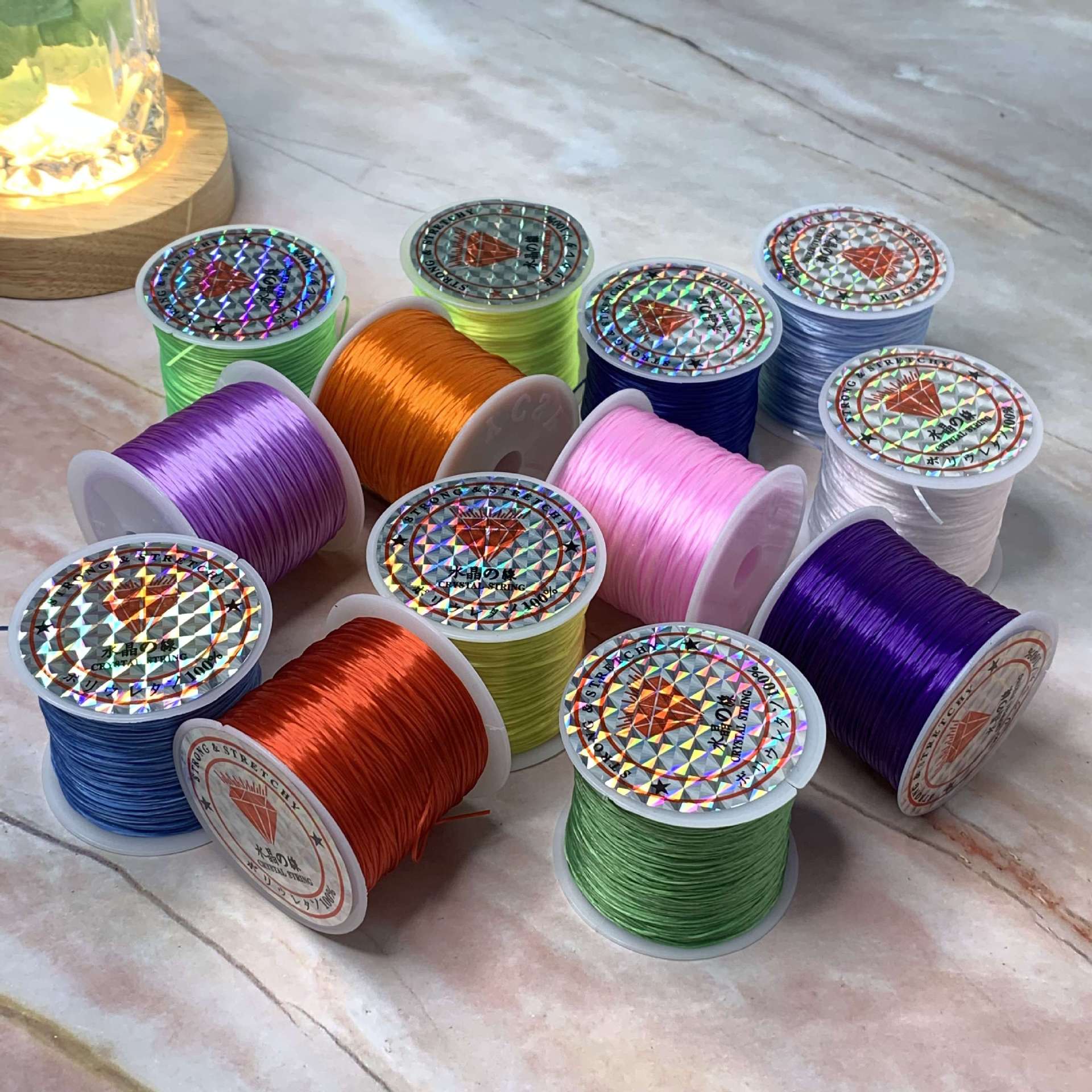 Cordón de pulsera de alta calidad de alambre plano elástico, cordón de cuentas resistente al desgaste, cordón de juego de alta elasticidad, cordón especial para pulsera