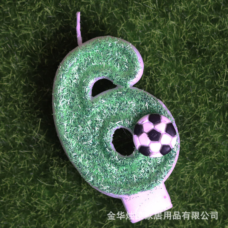 Amazon の人気サッカーシリーズデジタルキャンドル色変化クリエイティブ男の子の誕生日キャンドルケーキデコレーションドロップシッピング|undefined