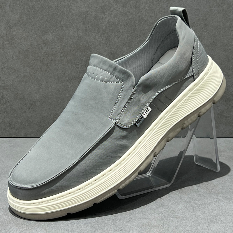 Cloth Shoes Men's 2025 New Breathable Ice Silk Cloth Shoes Summer Quick-drying Light Casual Shoes Men's Slip-on Canvas Shoes
