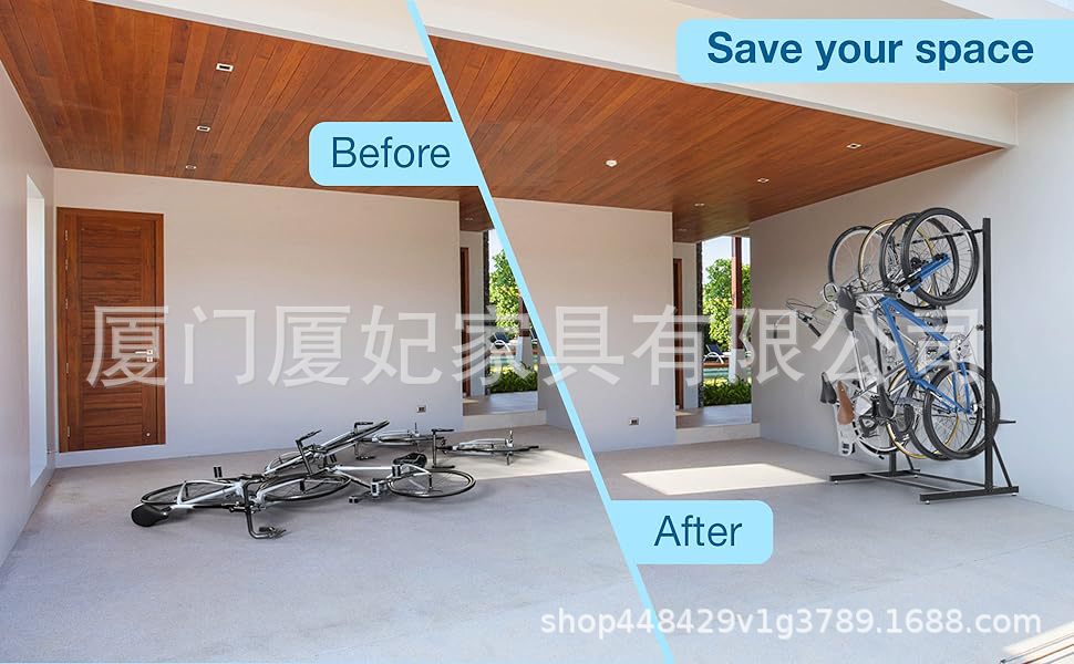 Bicycle Parking Rack for Multiple Road Bikes and Mountain Bikes, Sturdy and Adjustable Metal Display Stand for Cross-Border Use