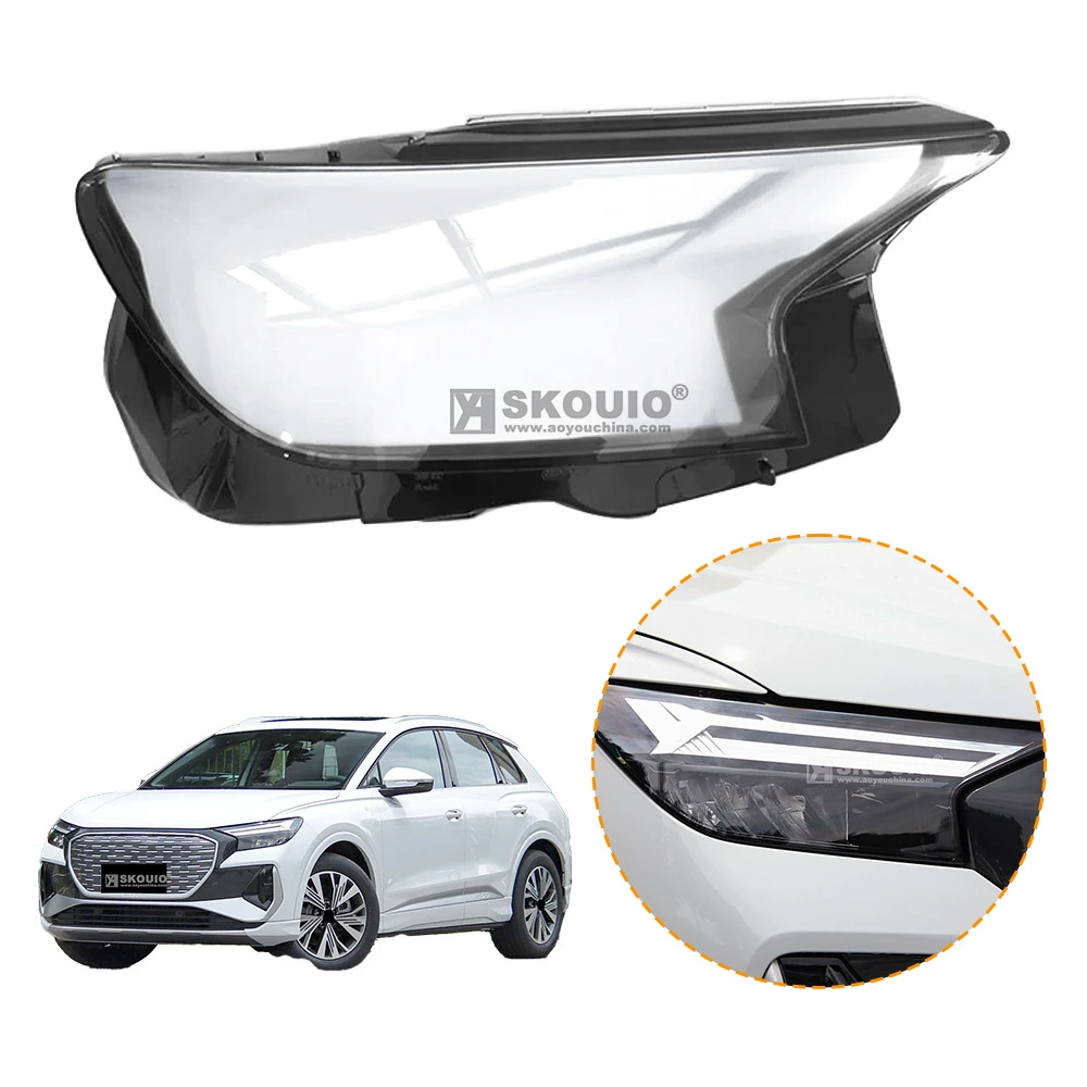 Подходит для Audi Q4 2022-2023, абажур передней фары, прозрачный абажур, корпус фары