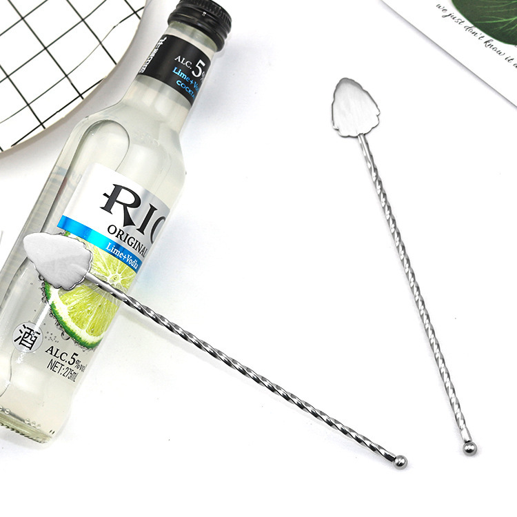 Fabricante de acero inoxidable 304 estilo de material opcional cóctel de acero inoxidable té con leche barra roscada metálica barra de mezcla de vino