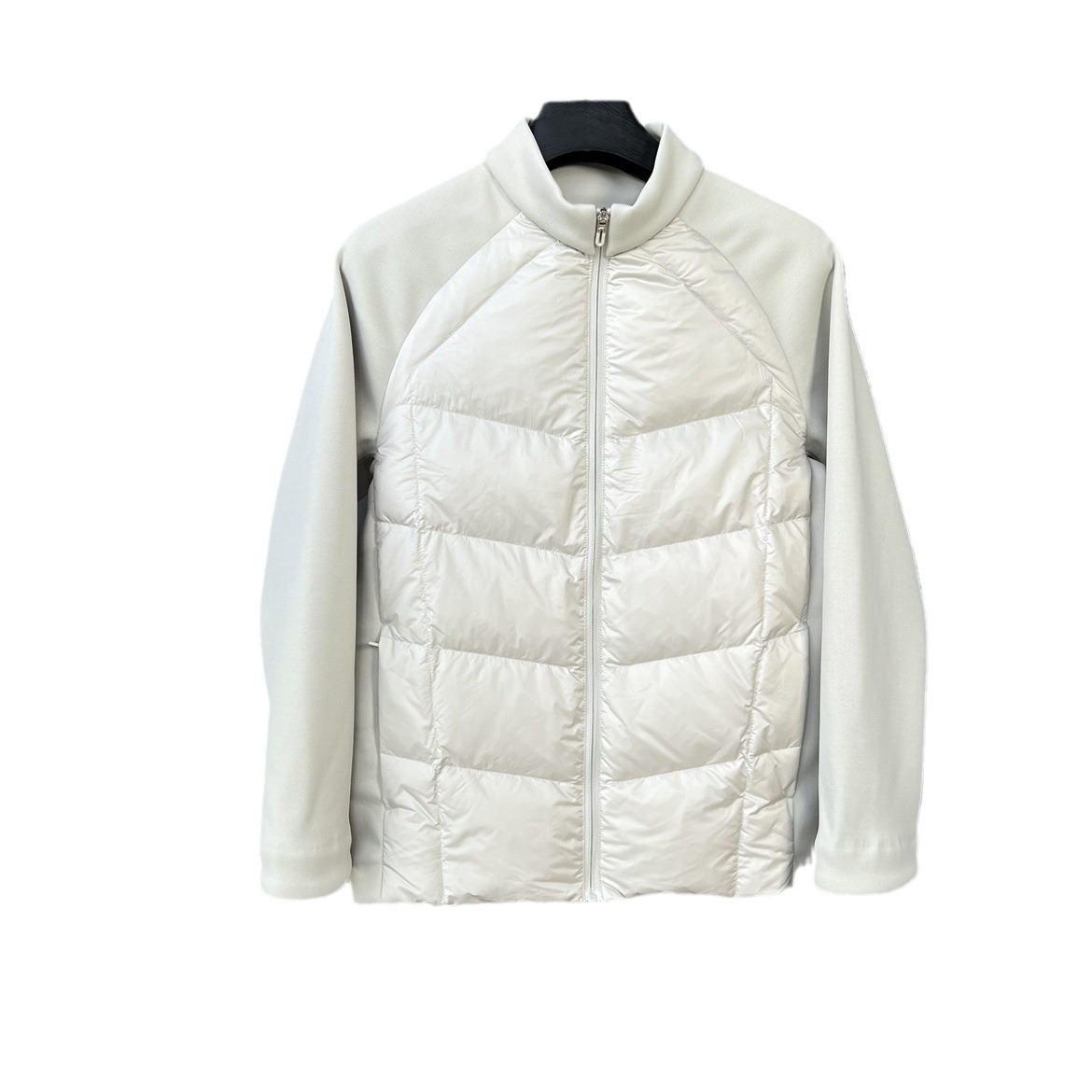 Di+90 White Duck DuPont Water-Resistant Fabric Men's Down Jacket Stand Collar Knitted Sports Outdoor Winter Coat_voghion.com
