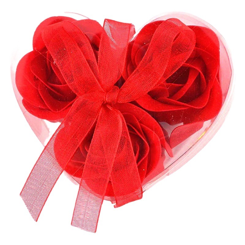 3 en forma de corazón Flor de jabón Rosa actividad de San Valentín pequeño regalo creativo suministros a juego Flor Eterna