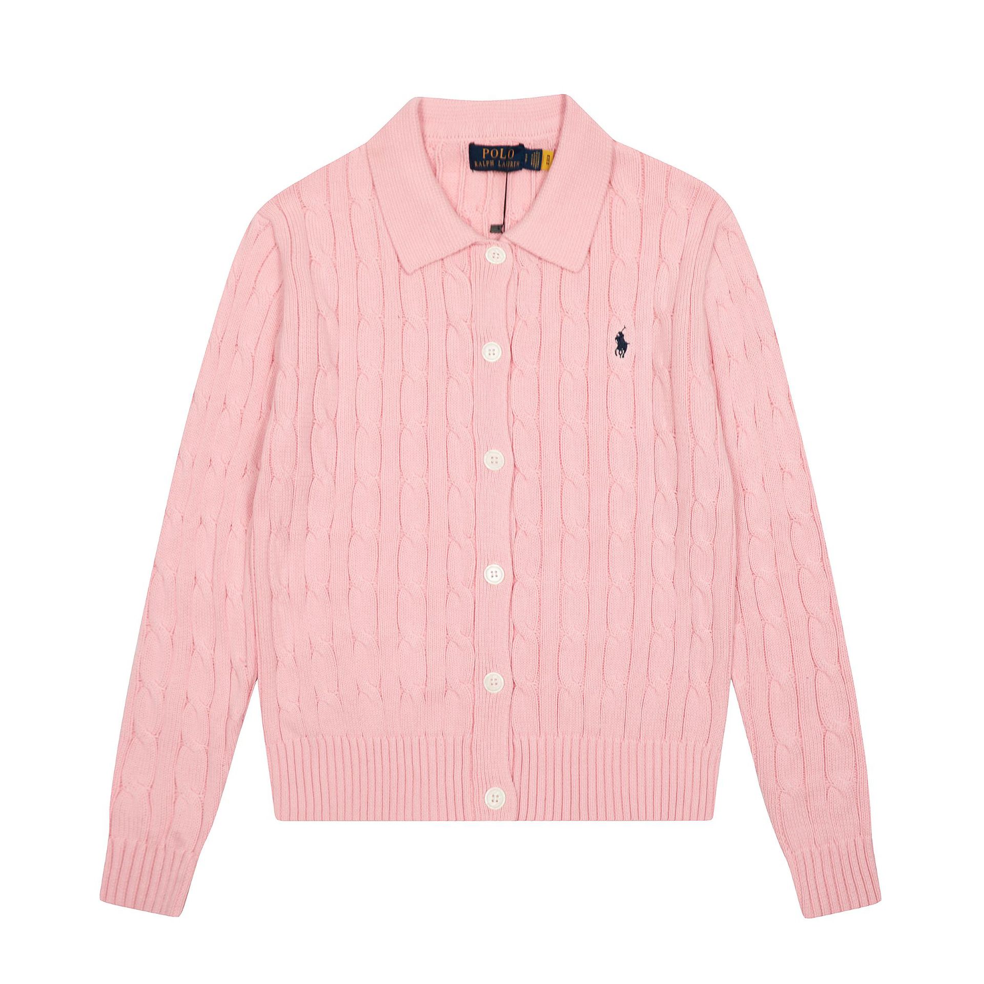 Ralph Lauren Cable Knit Cardigan Pink