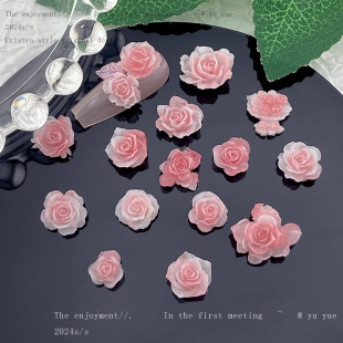 Cherry Blossom All-match Girl's Heart Nail Art Material Bag Mixed New Luminous Stereo Carved Diy Nail Art Supplies