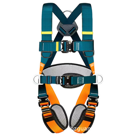 New national standard full-body five-point safety belt anti-falling insurance for aerial work safety rope double hook buffer package complete set