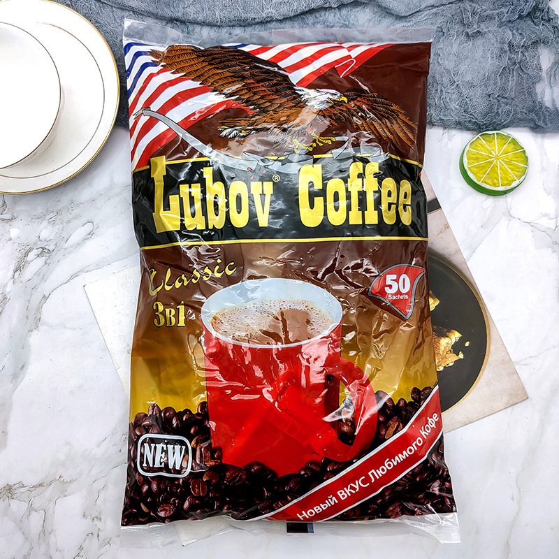 Malaysia imported instant coffee with Big Eagle red coffee three-in-one 1000g hotel office coffee