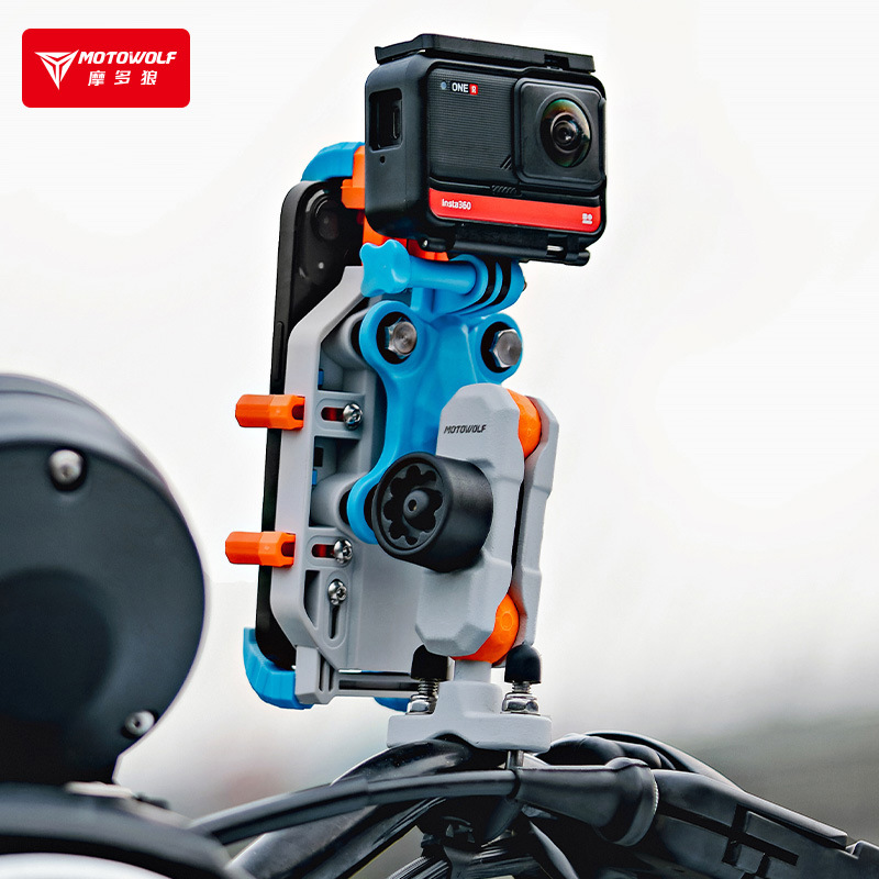 Motocicleta que monta la navegación ocho-garra soporte para teléfono móvil recargable motocicleta viaje anti-vibración absorción de choque antirrobo para llevar soporte para teléfono móvil