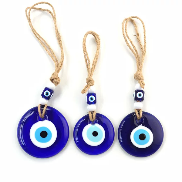 Turkish Glass Blue Eyes Hemp Rope Pendant Devil's Eye Pendant Evil Eye Jewelry Manufacturer Znra