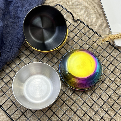 Cross-border direct supply of golden snack stainless steel dipping dishes Creative titanium-plated seasoning soy sauce dipping sushi seasoning dishes