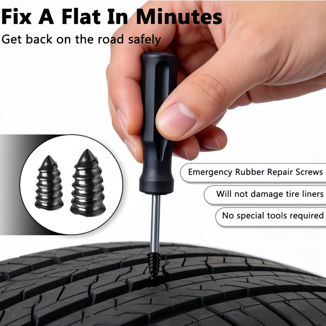 Cross-Border Best-Selling New Tire Repair Tool Set, Quick Repair of Vacuum Tire Punctures, Puncture Strip Tire Repair