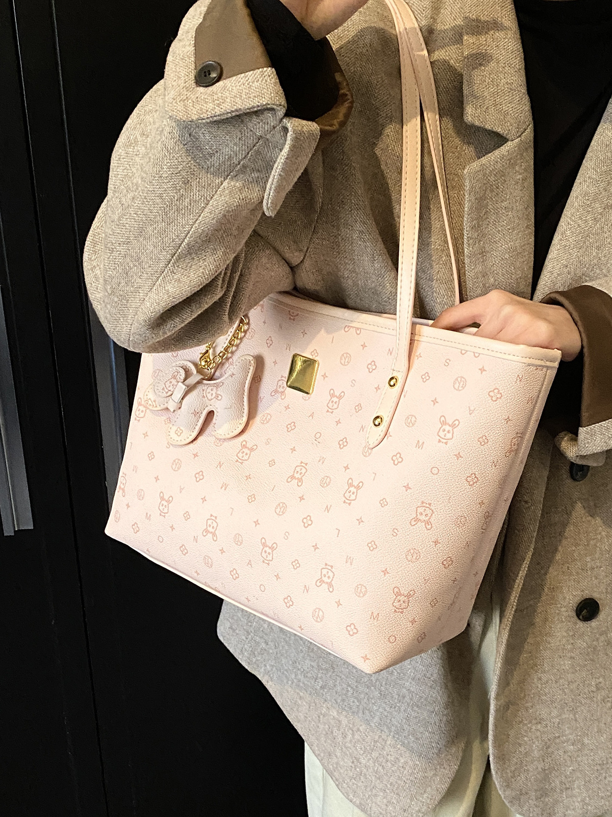 Capacious small design summer shoulder bag, Korean style