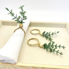 クロスボーダーの起爆シミュレーションの花のナプキンは現代のシンプルな北欧風のよだれの布のナプキンの輪のホテルでテーブルのナプキンの輪を並べます。