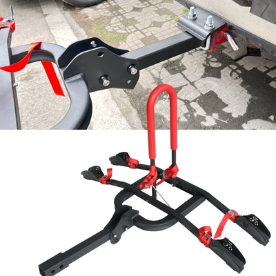Aluminum alloy car bicycle: Car bike rack - high-carbon-steel-black-straight-out-type-without-warping-straight-out-length-46cm