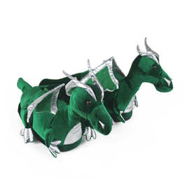 跨境新品Dragon Animal Slippers龙拖鞋厚底防滑拖鞋毛绒棉鞋外贸