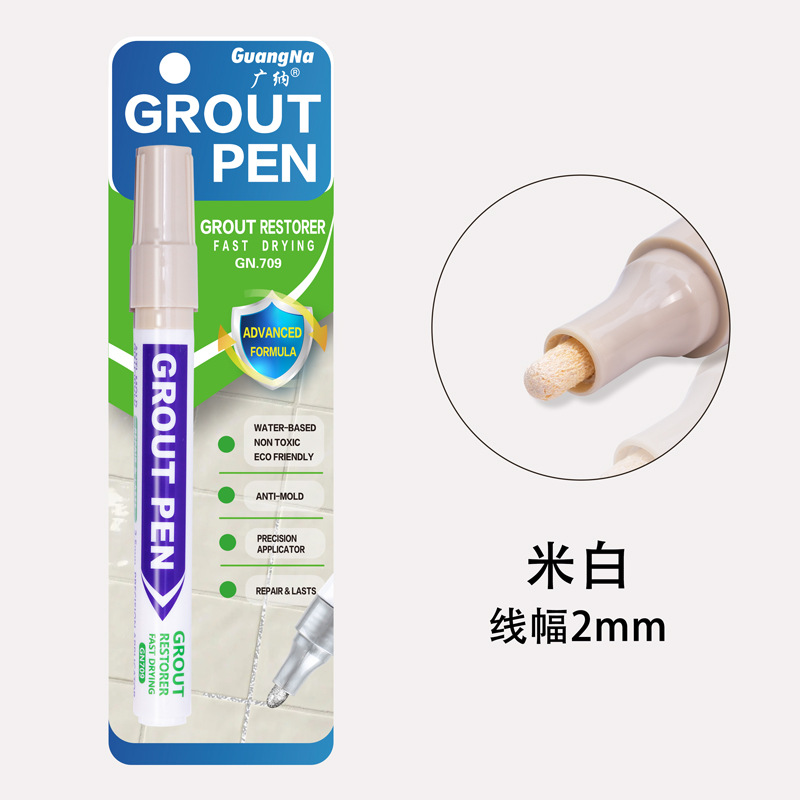 Guangna GN709 azulejos de suelo de belleza de costura de lápiz de reparación de azulejos a prueba de agua a prueba de moho de línea de lápiz de secado rápido 8 colores opcionales