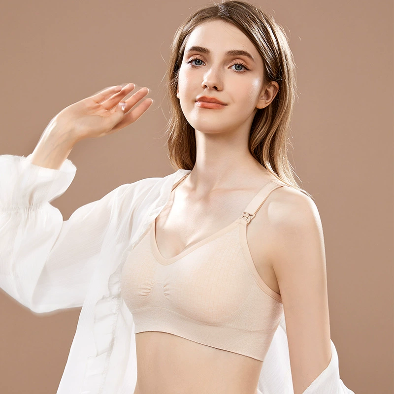 Supporting push up bra, postpartum underwear for breastfeeding, front lock