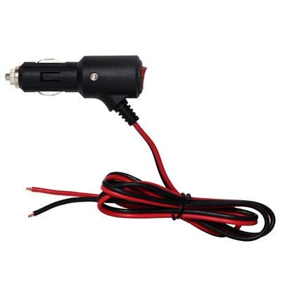 Car cigarette lighter plug with wire with switch LED indicator pure copper high-power car 12V24V power cord (Siqaret yandırıcısı) - with-switch-switch-with-light-045m-square-wire-15a
