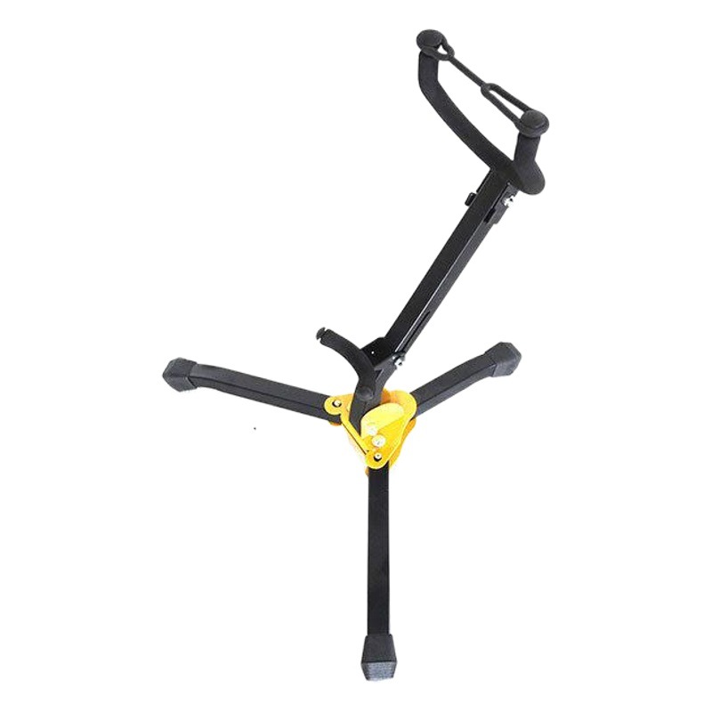 Fábrica al por mayor soporte saxofón alto tenor plegable codo flauta sola primavera negro tubo accesorios de instrumentos musicales