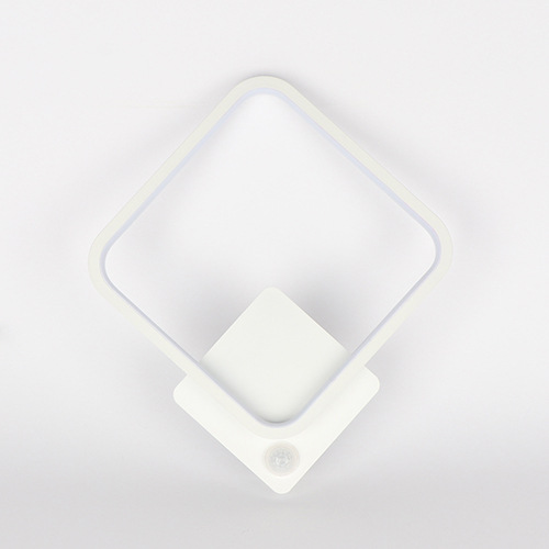 Inducción cuadrada pequeña lámpara de pared simple dormitorio moderno cabezal de cama sala de estar pasillo pared de fondo creativa lámpara de escalera