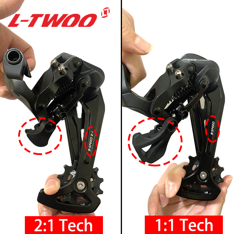 Deragliatore Posteriore LTWOO A5 9v Per MTB - Gabbia Lunga In Alluminio, Compatibile Shimano