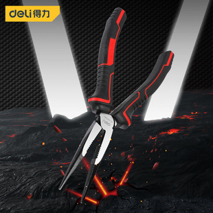 Deli Tools Industrial High-Life Needle-Nose Pliers Labor-Saving Multifunctional Needle-Nose Pliers for Electrical Household Professional Pliers