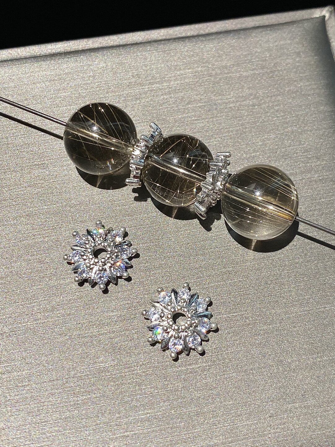Color-Preserving 14K Gold-Filled Micro-Paved Zircon Crystal Accessories DIY Flower Tray Cap Spacer Beads Handmade Beaded Necklace Bracelet Accessories