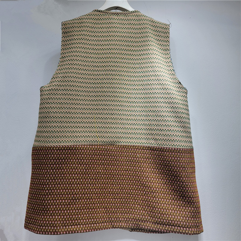 2026 primavera nuevo color marrón contrastante mosaico hecho a mano flor clavos de cuentas chaleco chaqueta chaqueta mujer