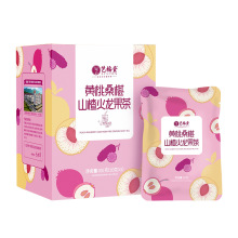 艺福堂厂家批发冷泡黄桃桑椹山楂火龙果茶网红水果茶独立装100g盒