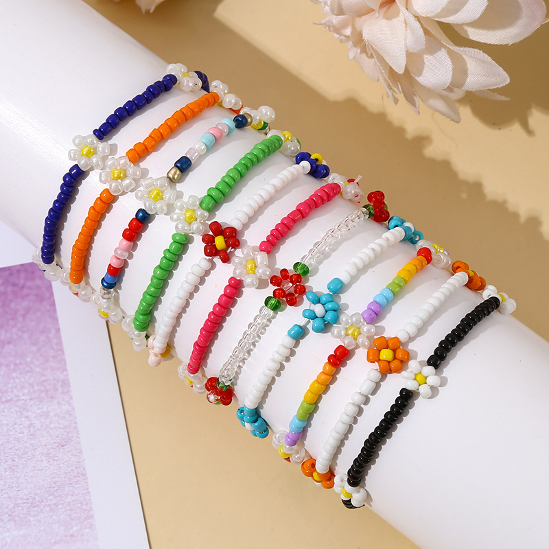 Style Ethnique Bohémien Fleur Marguerite Perle De Rocaille Perlé Femmes Bracelets display picture 13