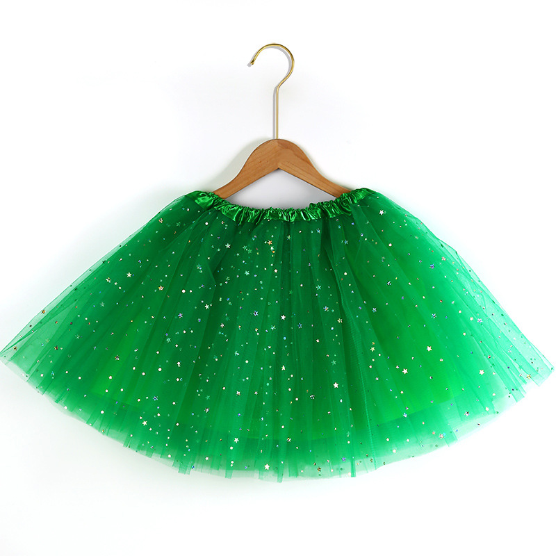 Europa y los Estados Unidos 40cm de estrellas de sequillas de malla + revestimiento de 4 capas de falda de busto espectáculo de baile festival Tutu