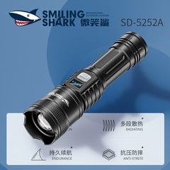 屋外照明ミニ強力な光懐中電灯伸縮ズーム 3 速調整懐中電灯 ABS 電気表示小型懐中電灯