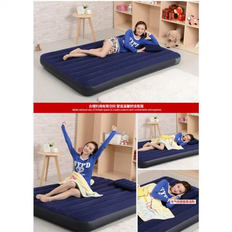 KLJ уличный надувной матрас двойной дом with folding air cushion beds to increase simplicity, portable thick -thick air bed