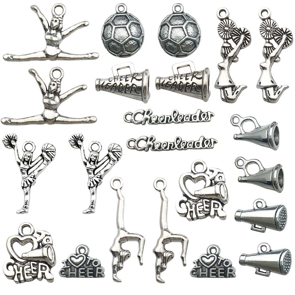 Comercio exterior Venta caliente Xizanga plata 1 porristas serie aleación colgante de plata antigua DIY joyería colgante chica danza Accesorios