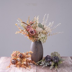 Simulated Flower Artificial Flower Wood Vine Forest Rose Letter Green Plants Wholesale Decorative Crafts Instagram Style MW89105