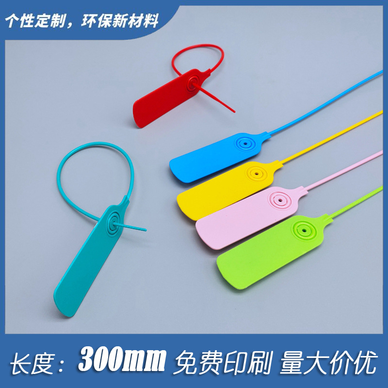 潮牌衣服鞋包箱柜防盗防拆防调换标记扎带个性印刷文案LOGO序号