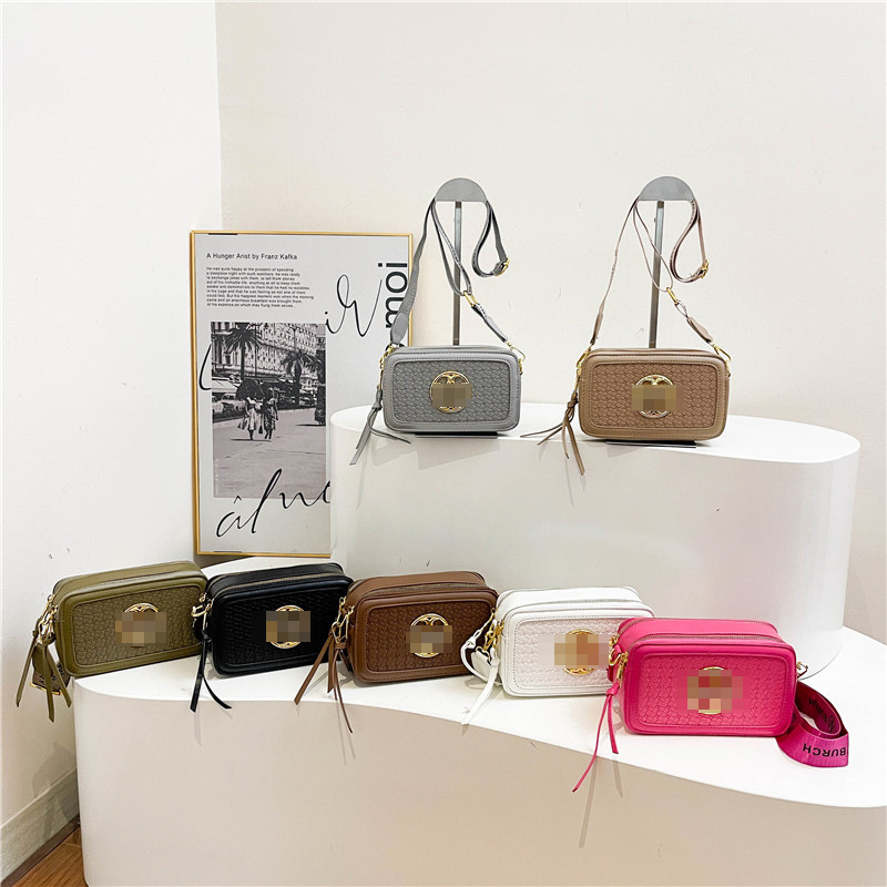 Bolso de cámara tejido transfronterizo, nueva tendencia, impresión de alta gama, bolso cuadrado pequeño, estilo occidental de moda, bolso de mensajero de todo fósforo