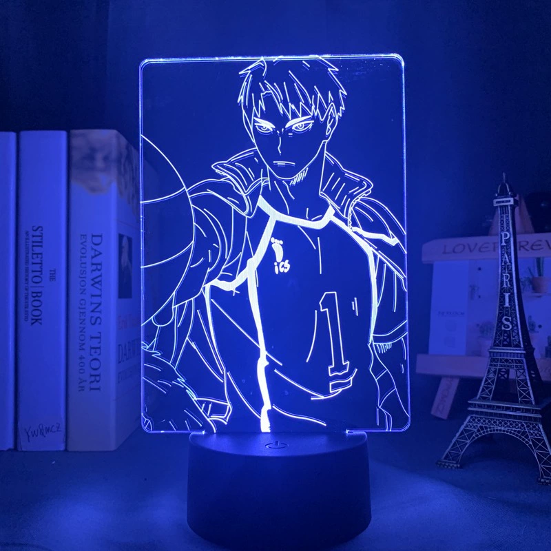 Акриловая ночная LED-лампа с волейболом, минифигура, 3D, подарок на день рождения