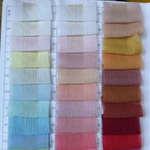 现货亮丝皱雪纺汉服面料连衣裙皱闪光真丝皱料闪光 皱雪纺