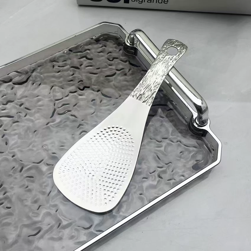 Ложка для риса из нержавеющей стали, очень толстая ложка для риса, ложка для риса с антипригарным покрытием для столовой, деревянная лопатка для риса, бытовая ложка для риса