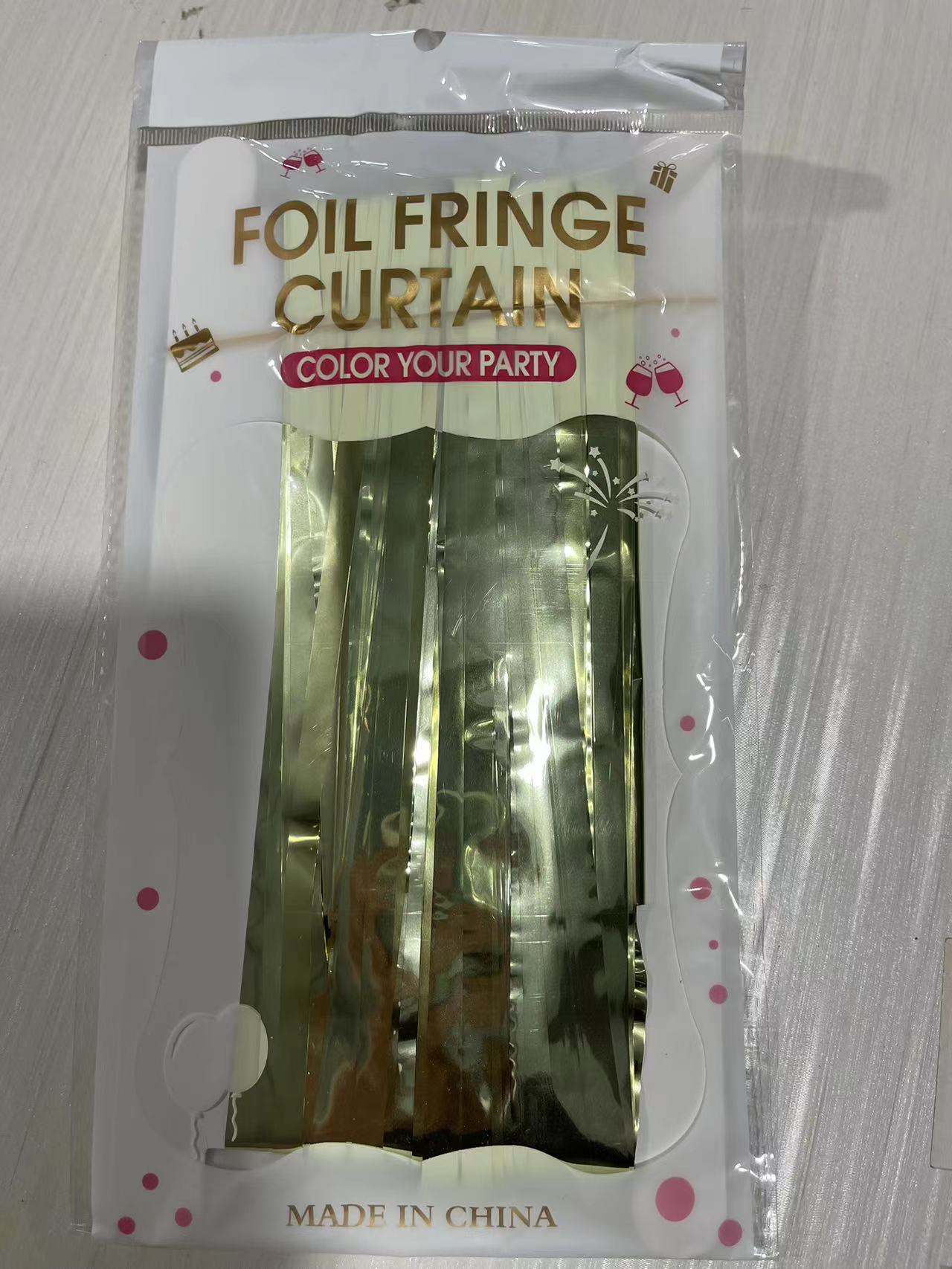 1*2 M 1,6 seda gruesa ordinaria brillante lluvia cortina de seda borla boda Fondo joyería