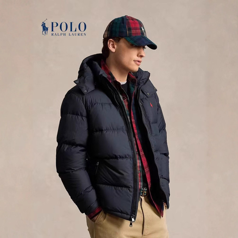 25 New Ralph Lauren Winter Gorham down Jacket Detachable Hat Windproof and Waterproof down Jacket