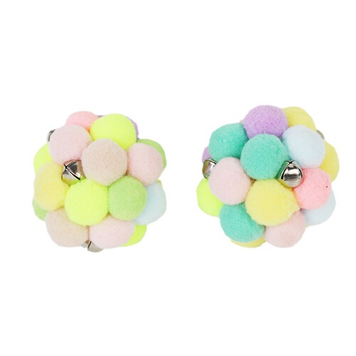 Cat toy self-stimulating plush bell ball pet amusing cat toy relieves boredom and makes sounds interactive cat scratching ball cat toy