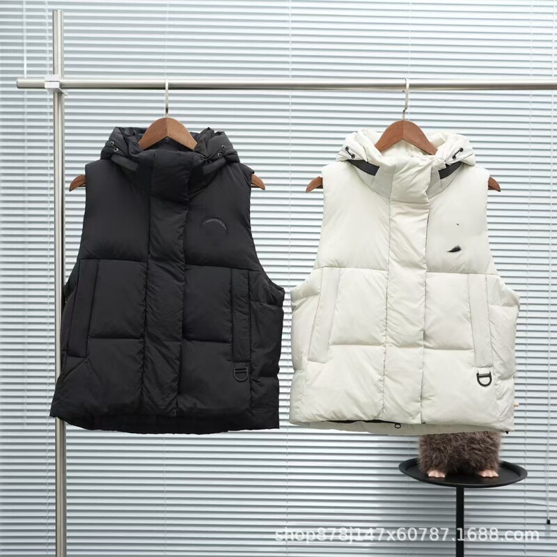 Oversized down Vest by Ouyang Nana, New Autumn/Winter High Version Sleeveless Puff Vest down Jacket